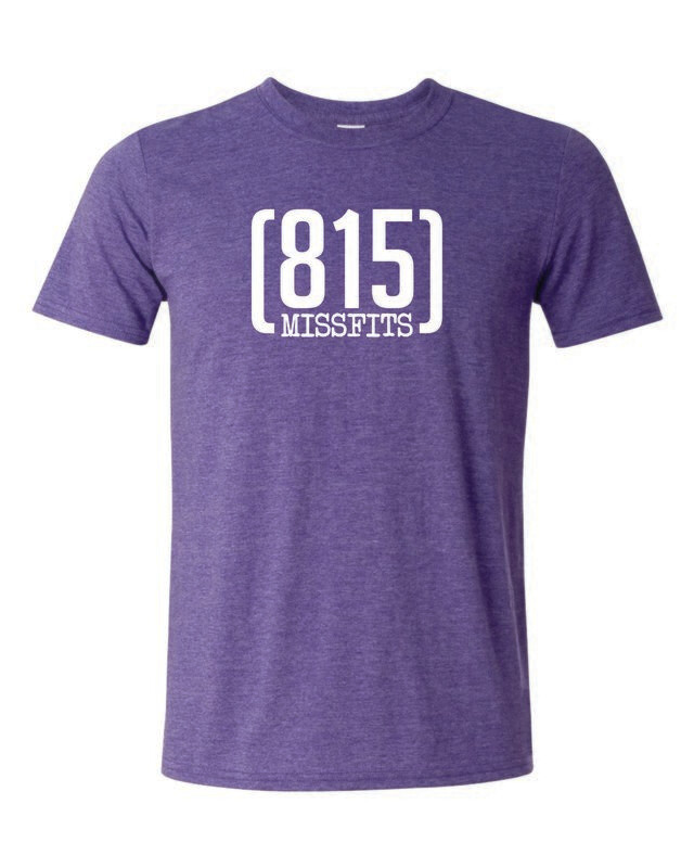 815 Missfits Gildan Softstyle Tee, Heather Purple