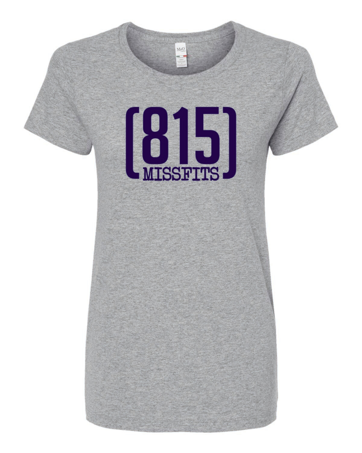 815 Missfits M&amp;O Women&#39;s Soft Touch Tee, Athletic Grey