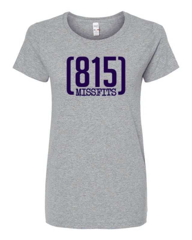815 Missfits M&amp;O Women&#39;s Soft Touch Tee, Athletic Grey