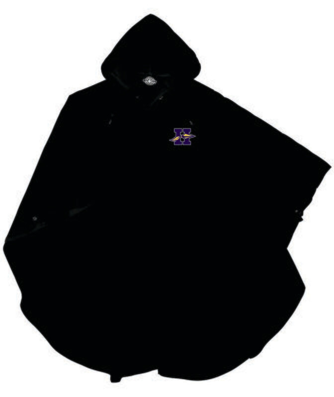 Hononegah Poncho, Embroidered, Black