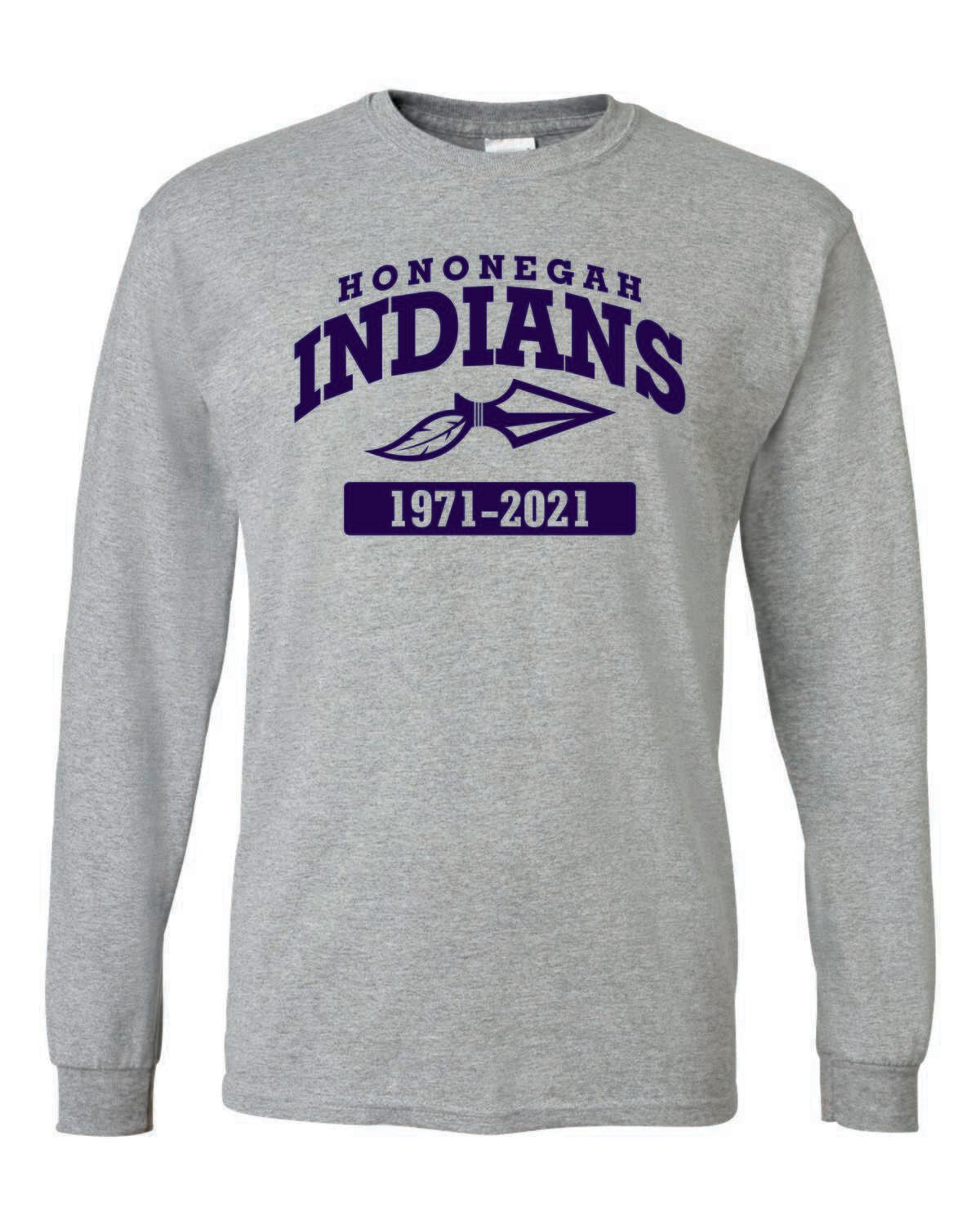 Hononegah Class of 1971 Long Sleeve T-shirt, Sport Grey