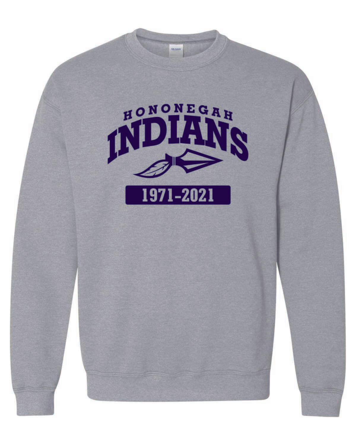 Hononegah Class of 1971 Crewneck Sweatshirt, Sport Grey