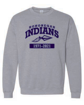Hononegah Class of 1971 Crewneck Sweatshirt, Sport Grey