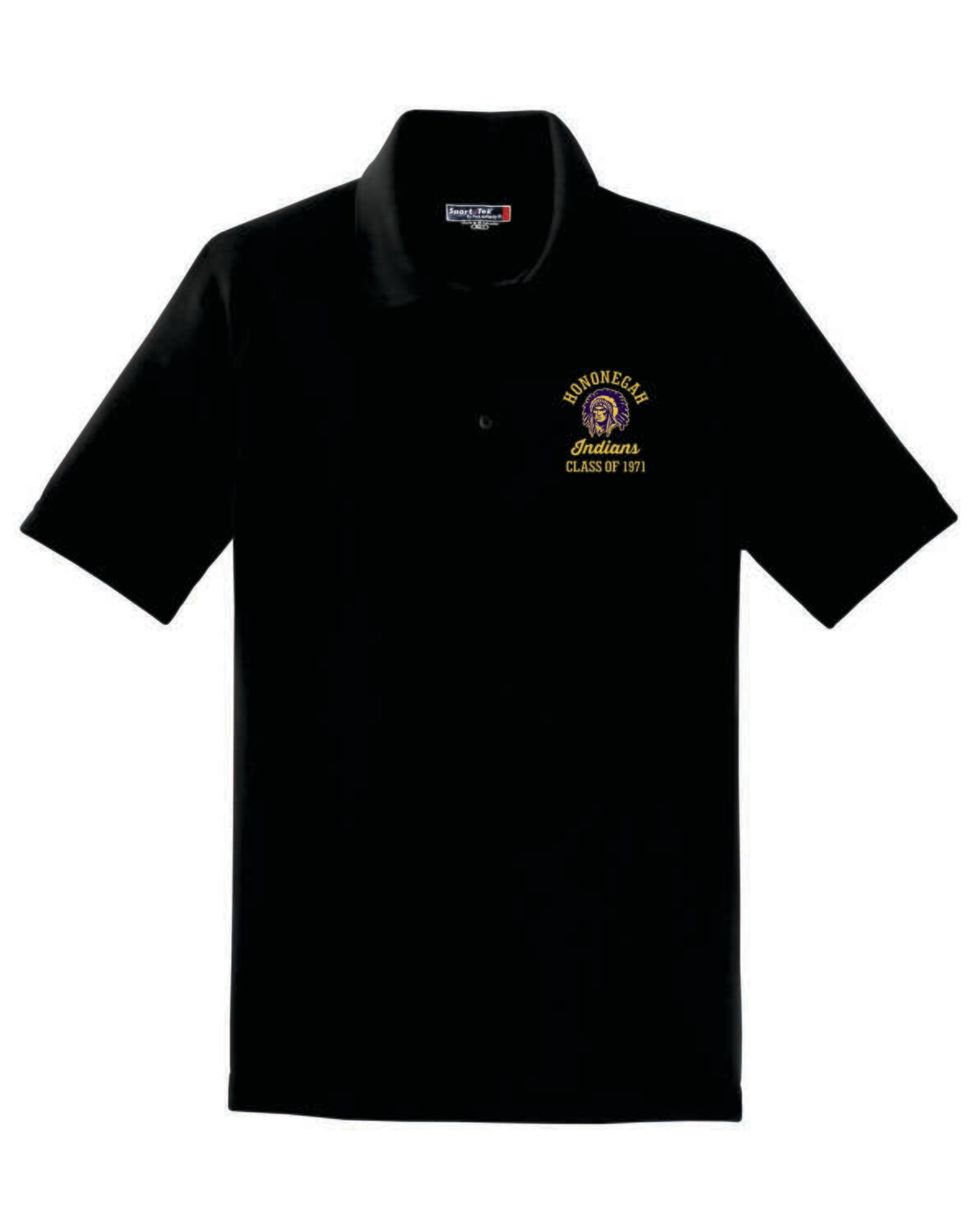 Hononegah Class of 1971 Short Sleeve Polo, Black