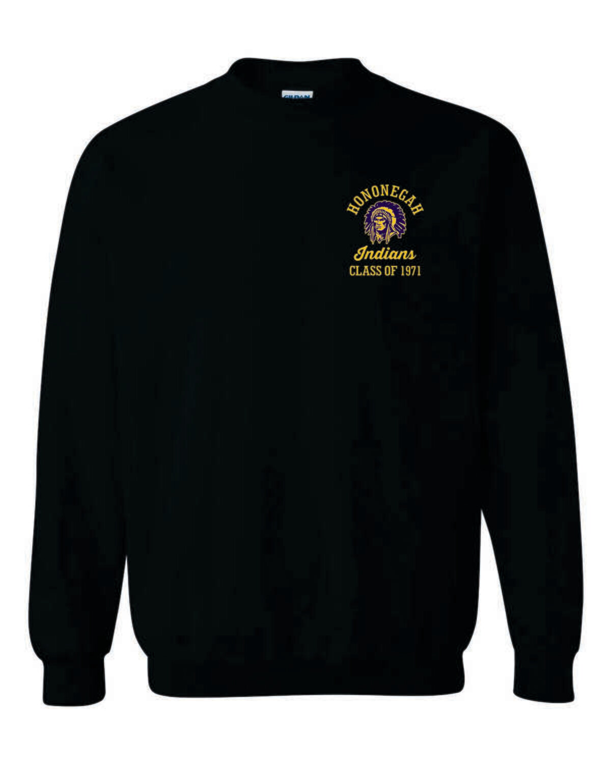 Hononegah Class of 1971 Crewneck Sweatshirt, Black