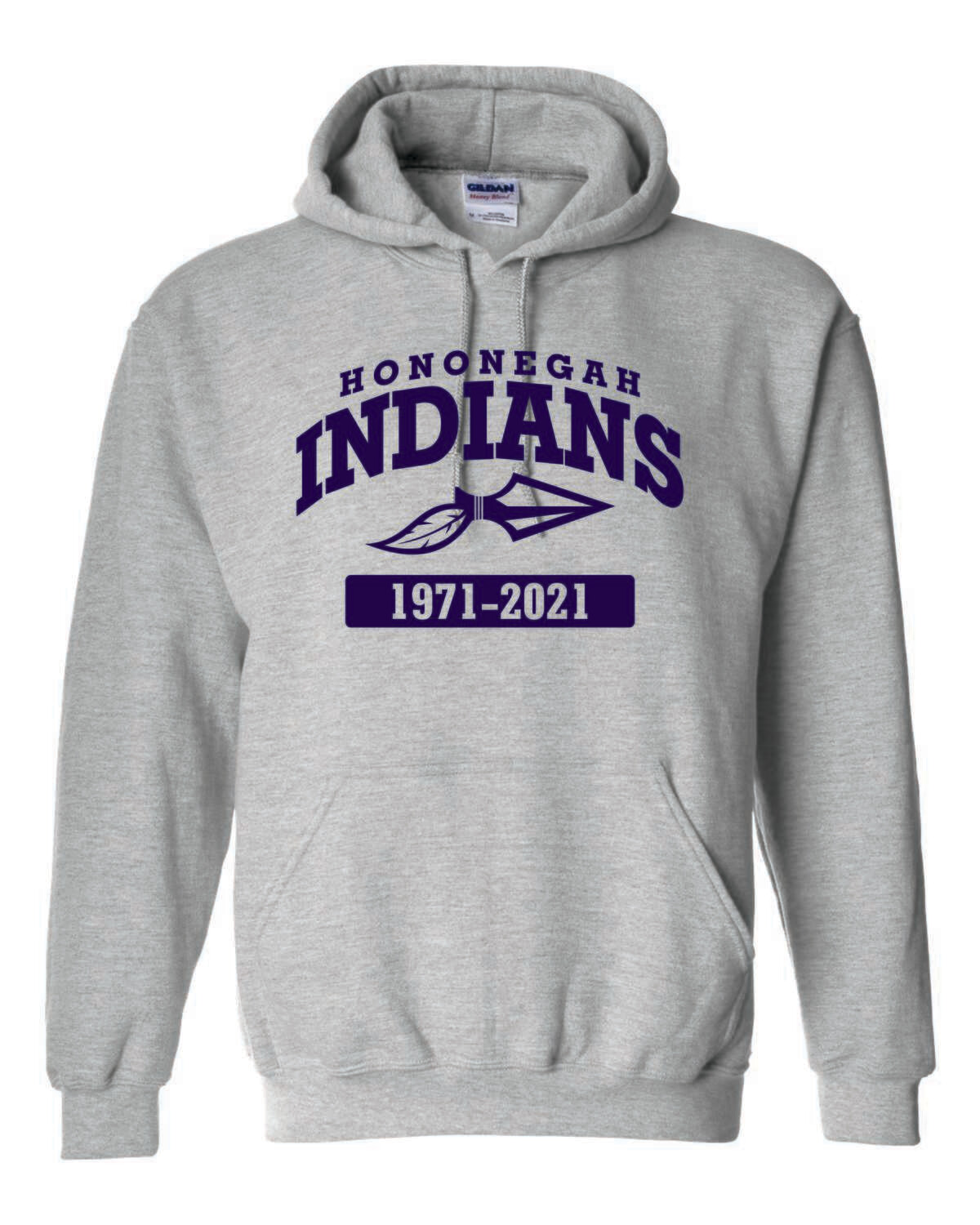 Hononegah Class of 1971 Hooded Sweatshirt, Sport Grey