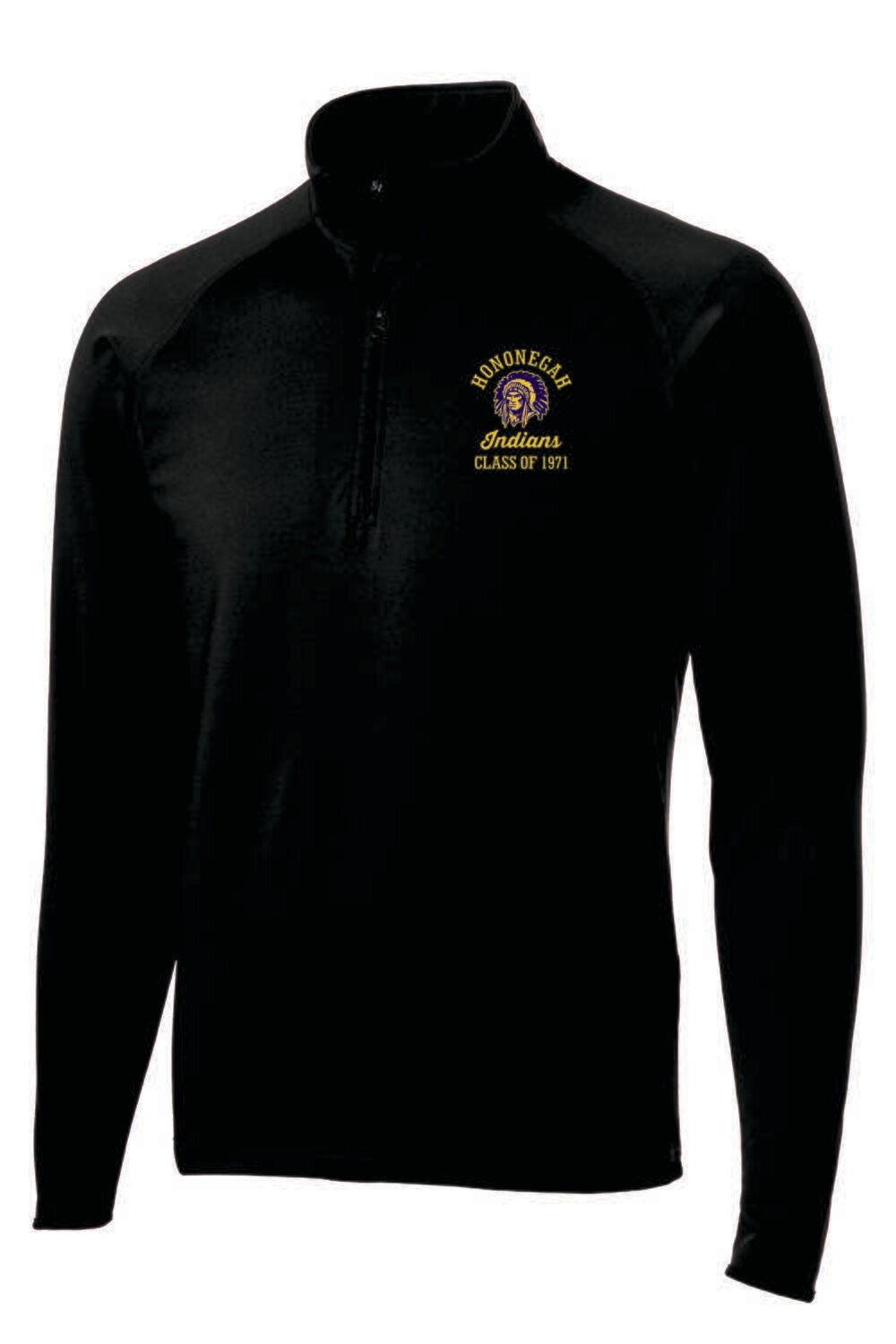 Hononegah Class of 1971 1/4 Zip Pullover, Black