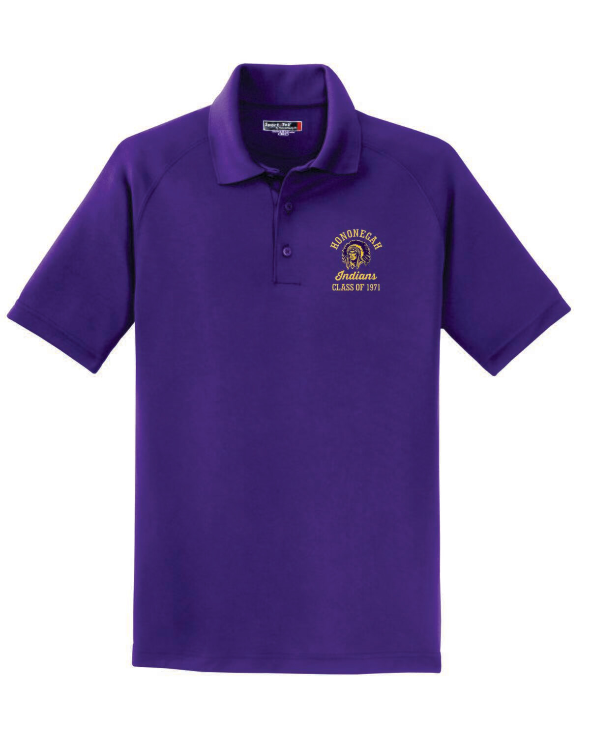 Hononegah Class of 1971 Short Sleeve Polo, Purple