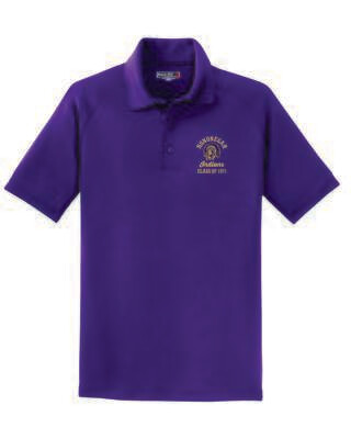Hononegah Class of 1971 Short Sleeve Polo, Purple
