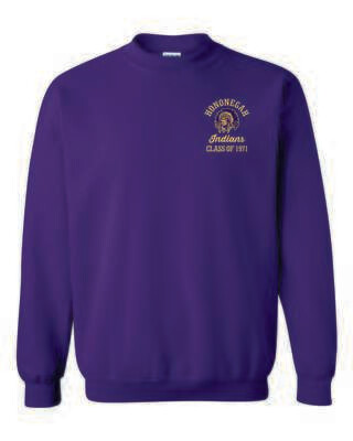 Hononegah Class of 1971 Crewneck Sweatshirt, Purple