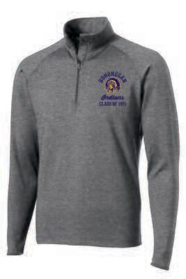 Hononegah Class of 1971 1/4 Zip Pullover, Charcoal Grey Heather