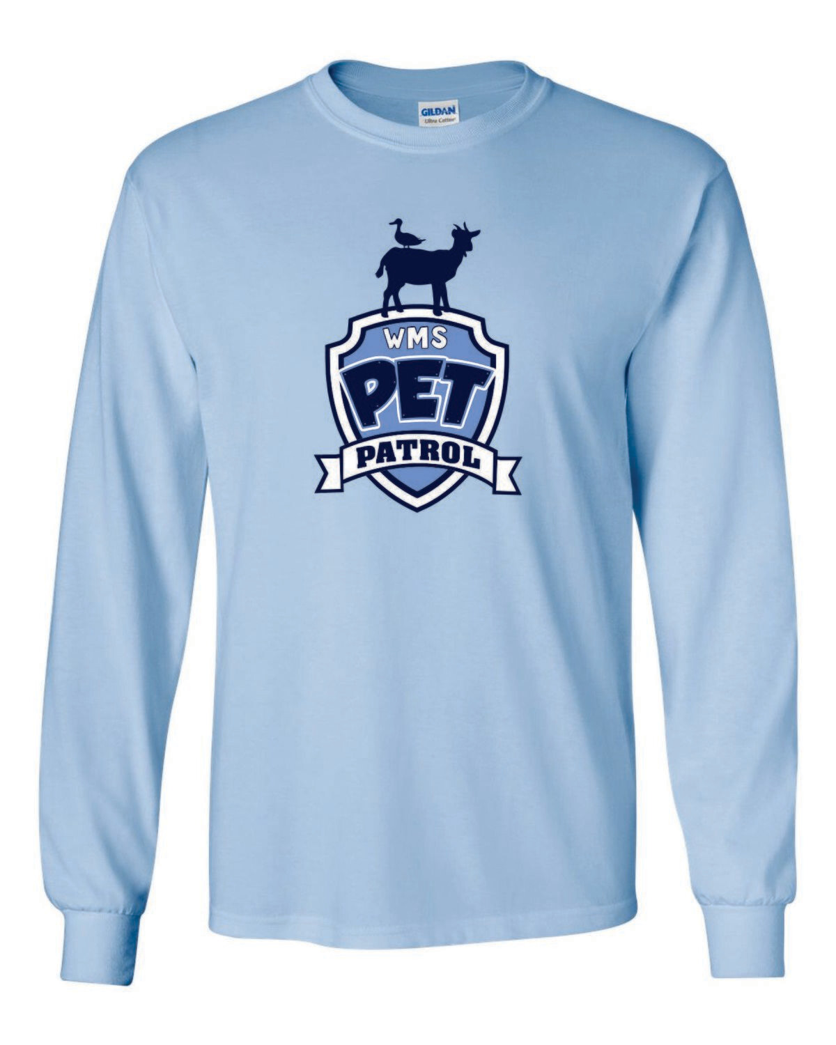 WMS PET PATROL LONG SLEEVE T-SHIRT, LIGHT BLUE