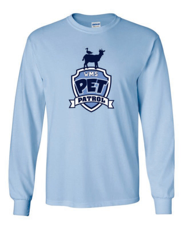 WMS PET PATROL LONG SLEEVE T-SHIRT, LIGHT BLUE