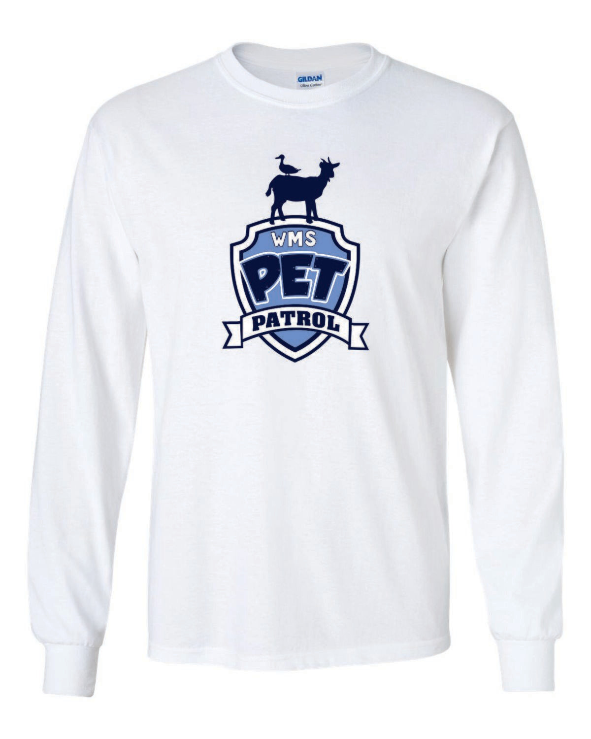 WMS PET PATROL LONG SLEEVE T-SHIRT, WHITE