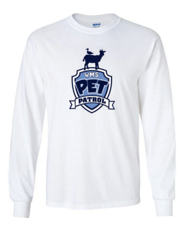WMS PET PATROL LONG SLEEVE T-SHIRT, WHITE