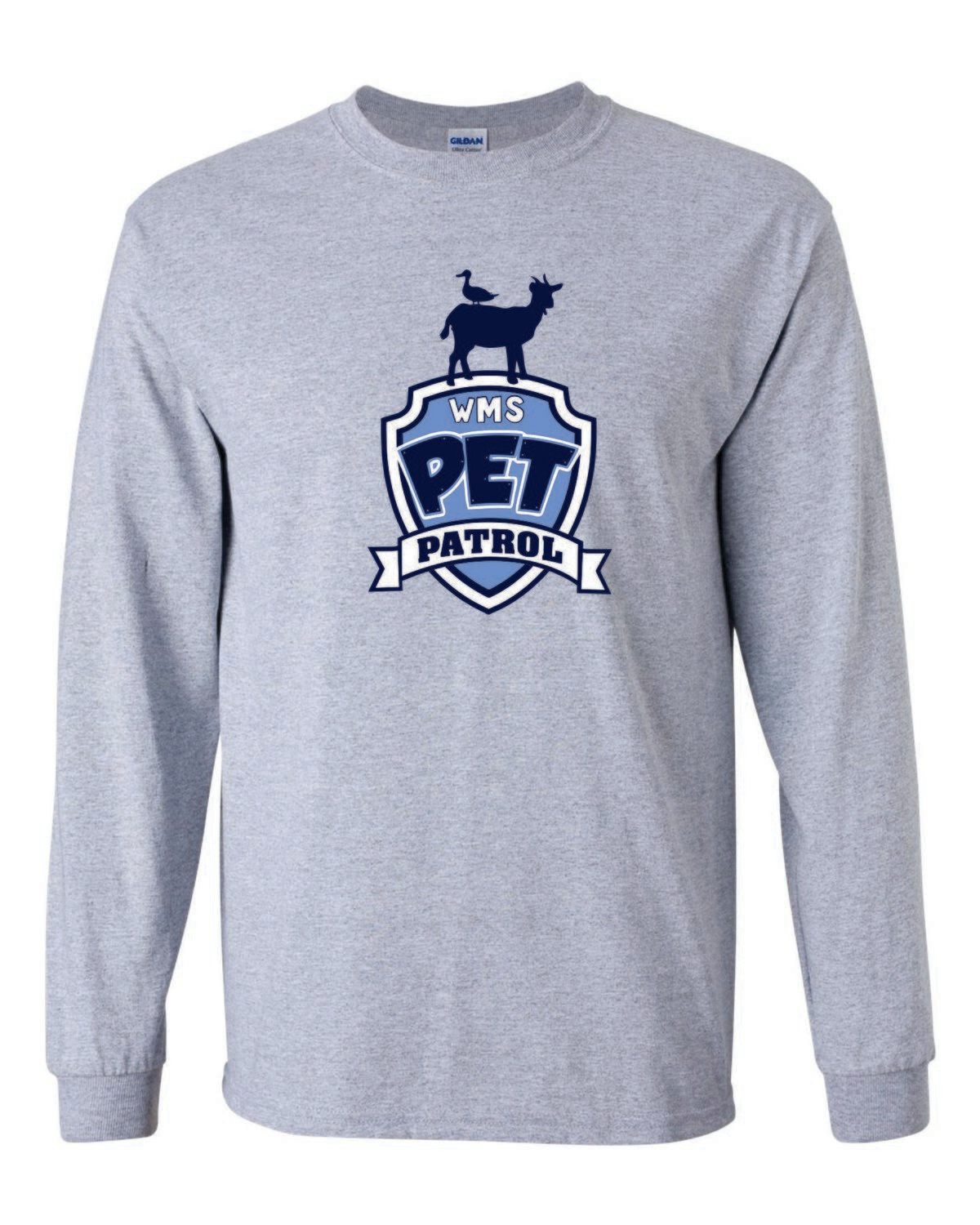 WMS PET PATROL LONG SLEEVE T-SHIRT, SPORT GREY
