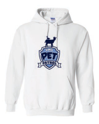 WMS PET PATROL HOODED SWEATSHIRT, WHITE