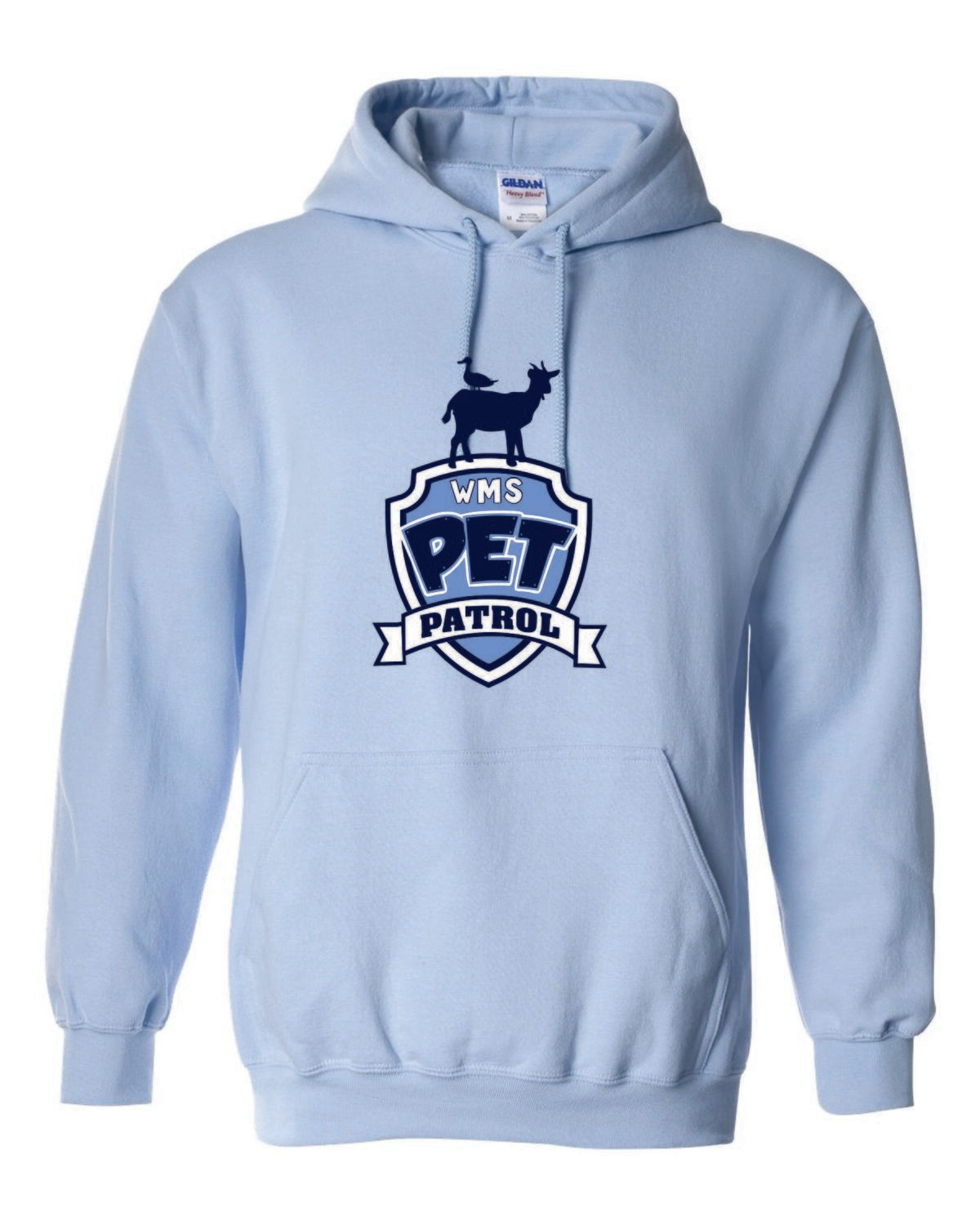 WMS PET PATROL HOODED SWEATSHIRT, LIGHT BLUE