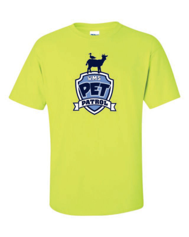 WMS PET PATROL T-SHIRT, SAFETY GREEN