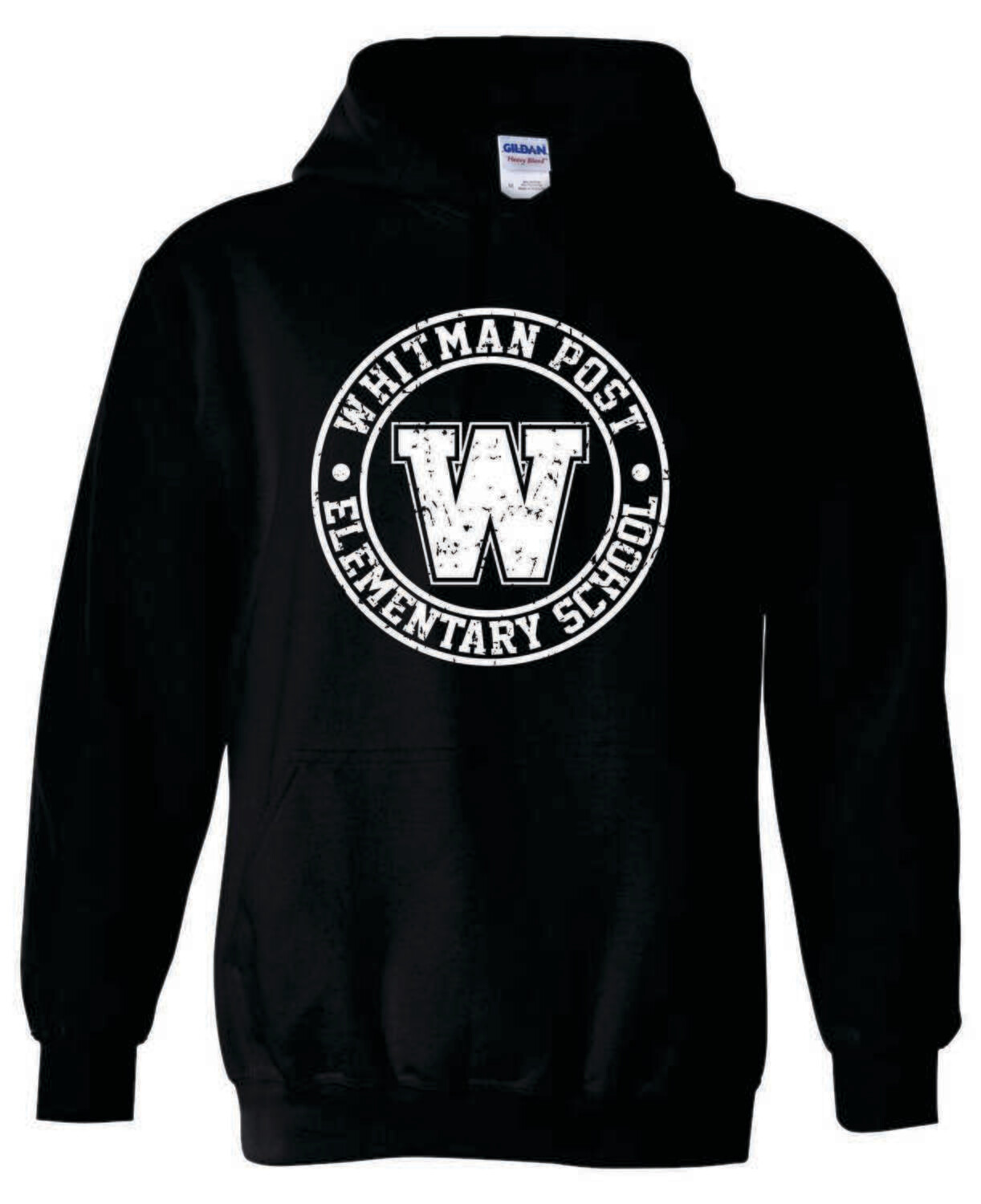 WHITMAN POST HOODED SWEATSHIRT, BLACK