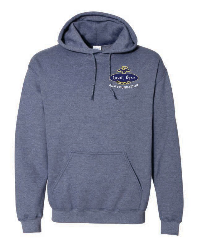 RDM FOUNDATION HOODED SWEATSHIRT, HEATHER NAVY