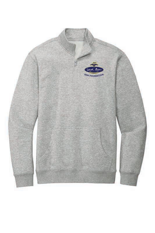RDM FOUNDATION QUARTER-ZIP SWEATSHIRT, LIGHT HEATHER GREY