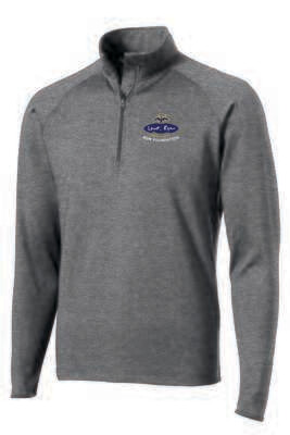 RDM FOUNDATION STRETCH 1/4-ZIP PULLOVER, CHARCOAL GREY HEATHER