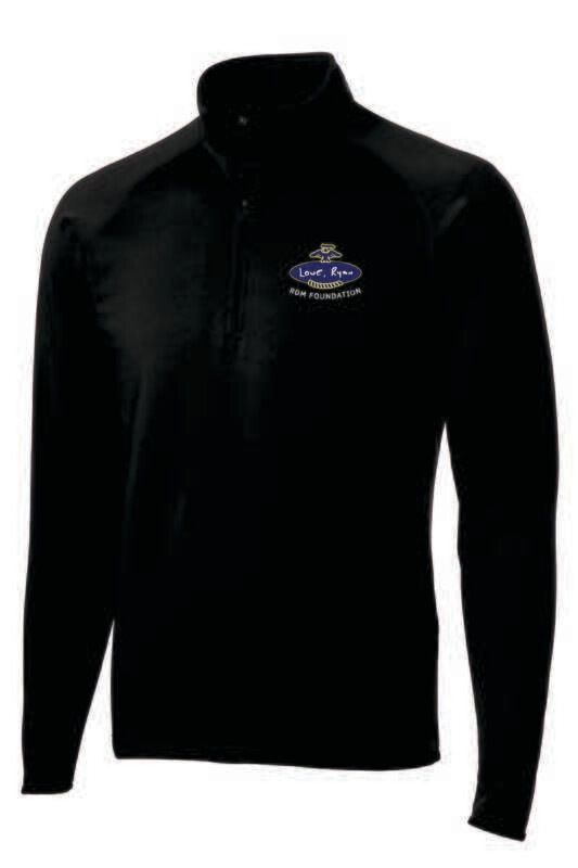 RDM FOUNDATION STRETCH 1/4-ZIP PULLOVER, BLACK