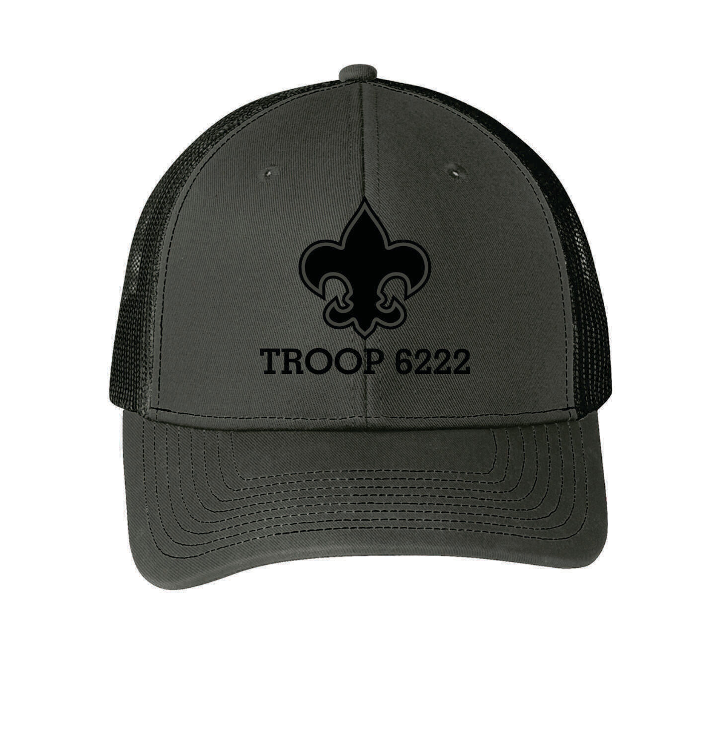 TROOP 6222 Snapback Trucker Cap, Grey Steel