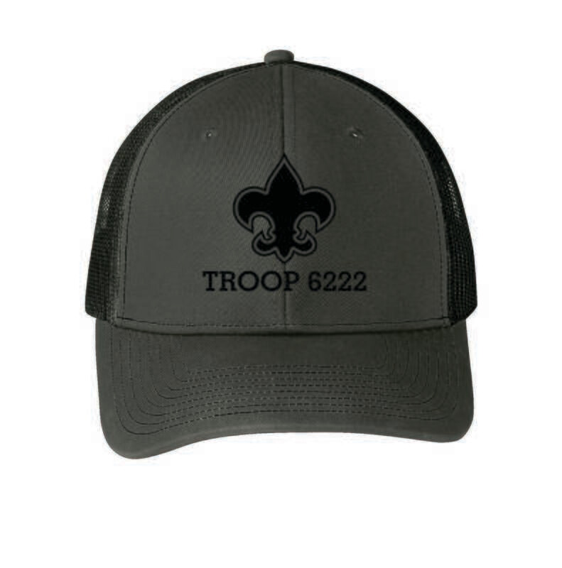 TROOP 6222 Snapback Trucker Cap, Grey Steel