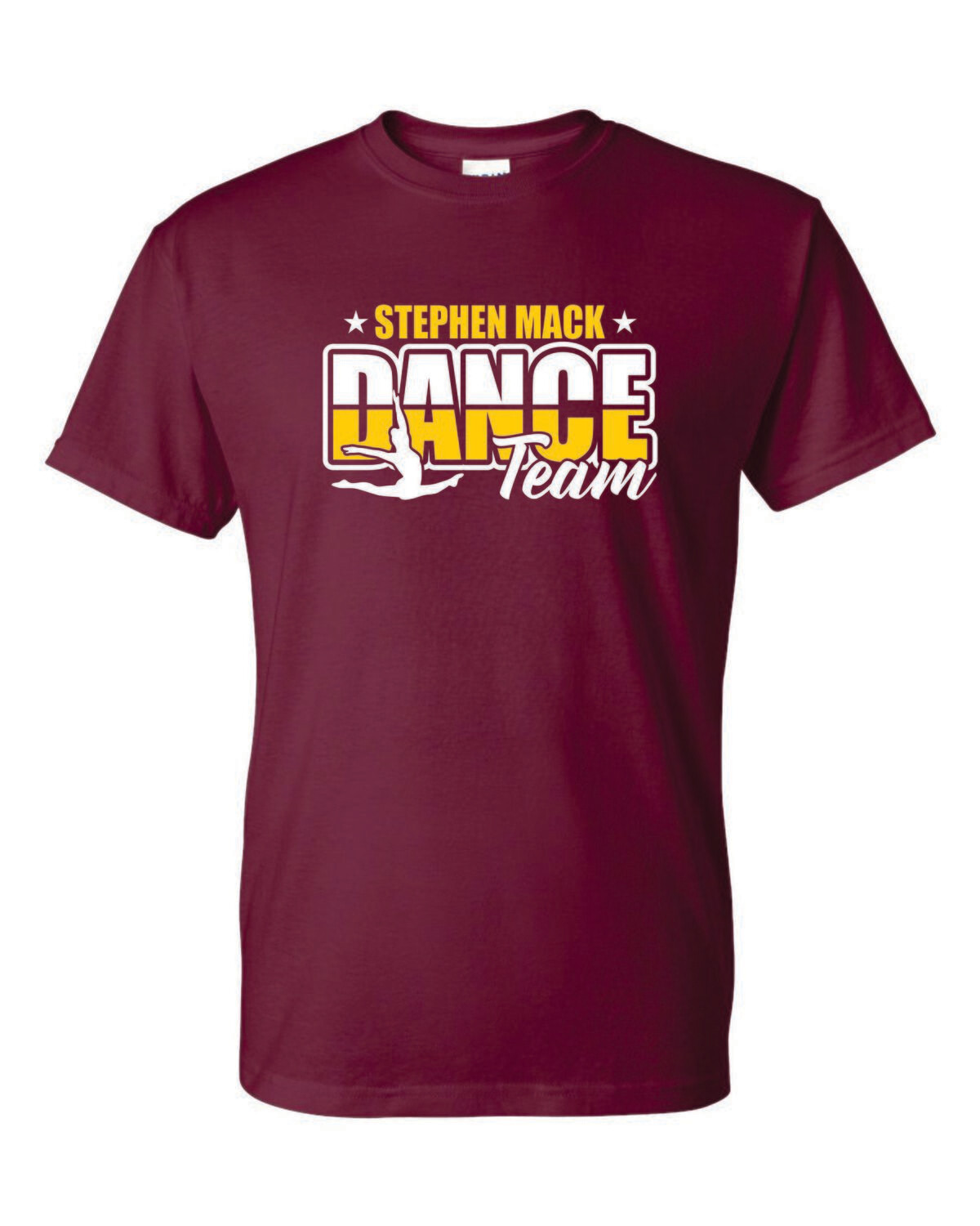 STEPHEN MACK DANCE TEAM T-SHIRT, MAROON