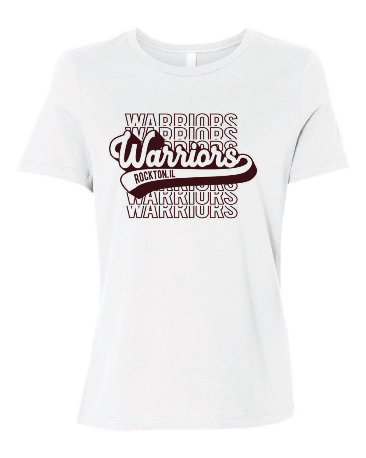 WARRIORS WOMEN'S RELAXED JERSEY TEE, WHITE