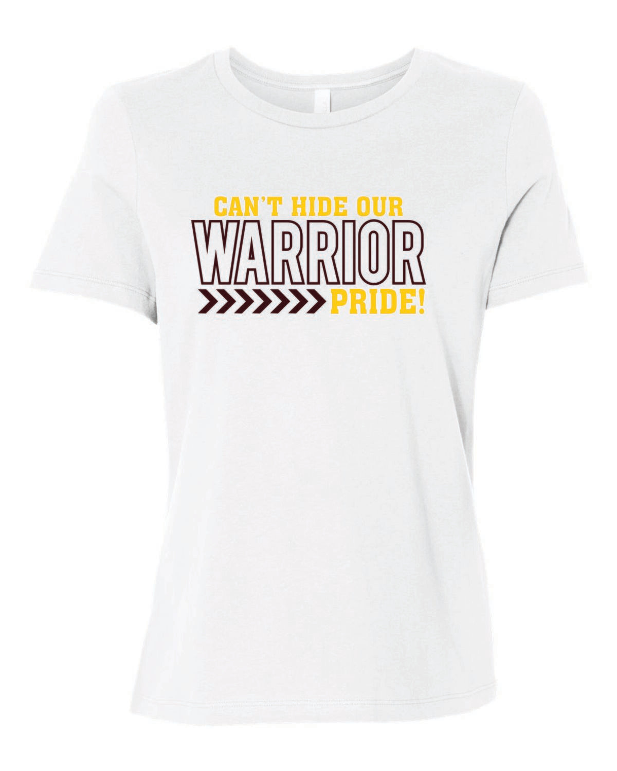 WARRIOR PRIDE WOMEN'S RELAXED JERSEY TEE, WHITE