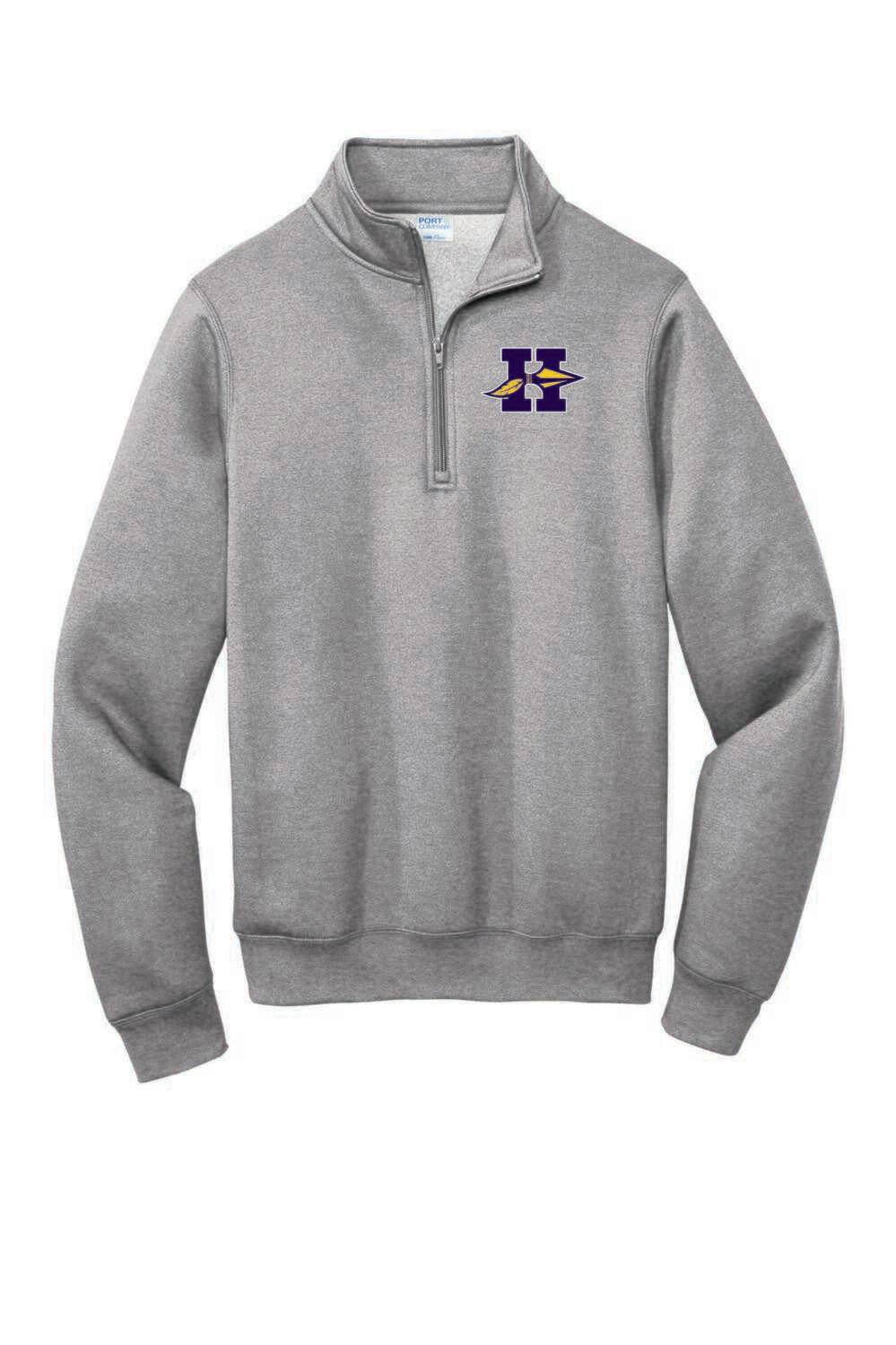 HONONEGAH 1/4 ZIP SWEATSHIRT, ATHLETIC GREY