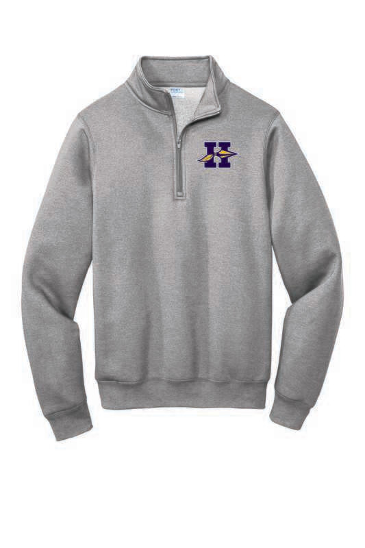 HONONEGAH 1/4 ZIP SWEATSHIRT, ATHLETIC GREY