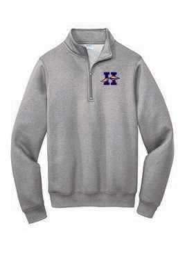 HONONEGAH 1/4 ZIP SWEATSHIRT, ATHLETIC GREY