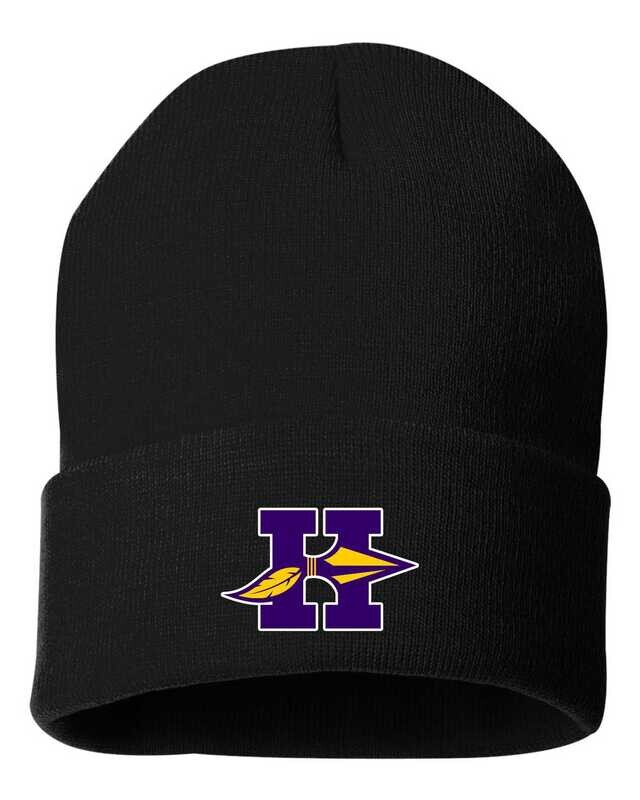 Hononegah Cuffed Beanie, Embroidered, 3 Color Options