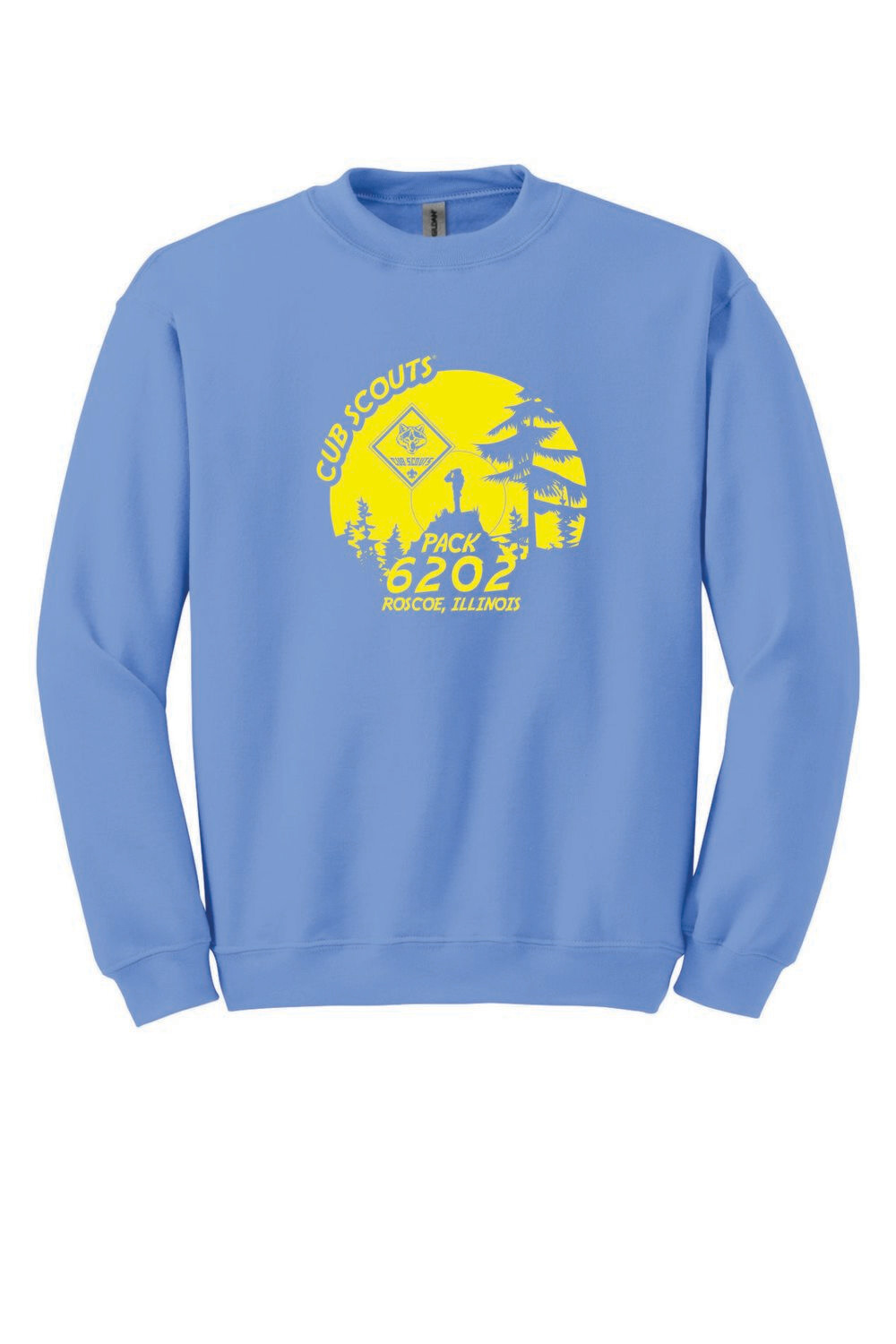 PACK 6202 CREWNECK SWEATSHIRT, CAROLINA BLUE