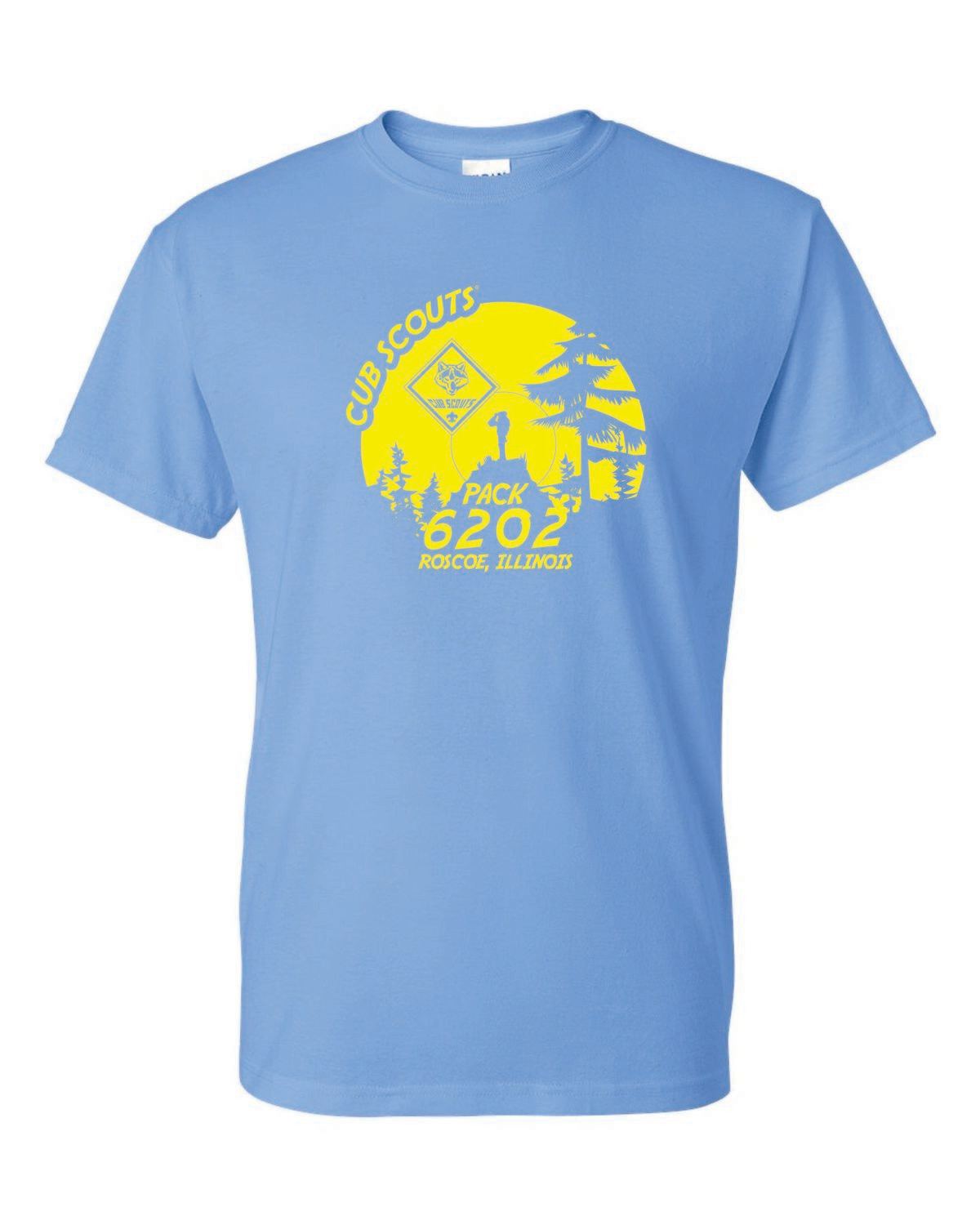 PACK 6202 T-SHIRT, CAROLINA BLUE