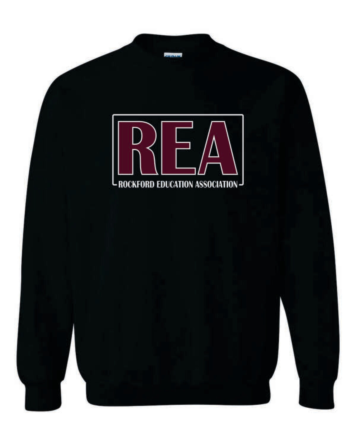 Rockford Education Association Crewneck Sweatshirt, Black, GLITTER LOGO