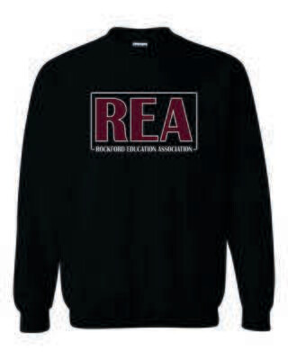 Rockford Education Association Crewneck Sweatshirt, Black