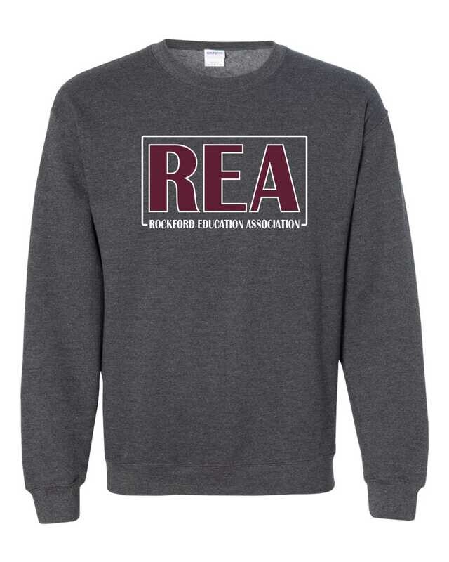 Rockford Education Association Crewneck Sweatshirt, Dark Heather