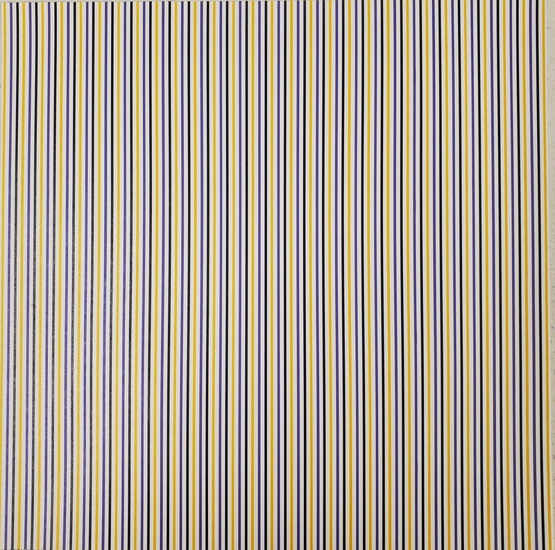 Hononegah Scrapbook Paper, Thin Stripes, Purple, Gold &amp; Black