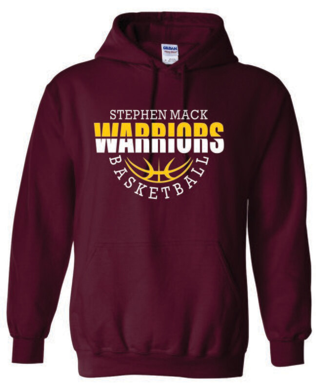 STEPHEN MACK BASKETBALL HOODED SWEATSHIRT, MAROON