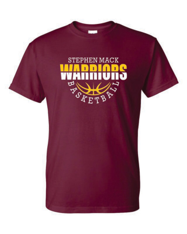 STEPHEN MACK BASKETBALL T-SHIRT, MAROON