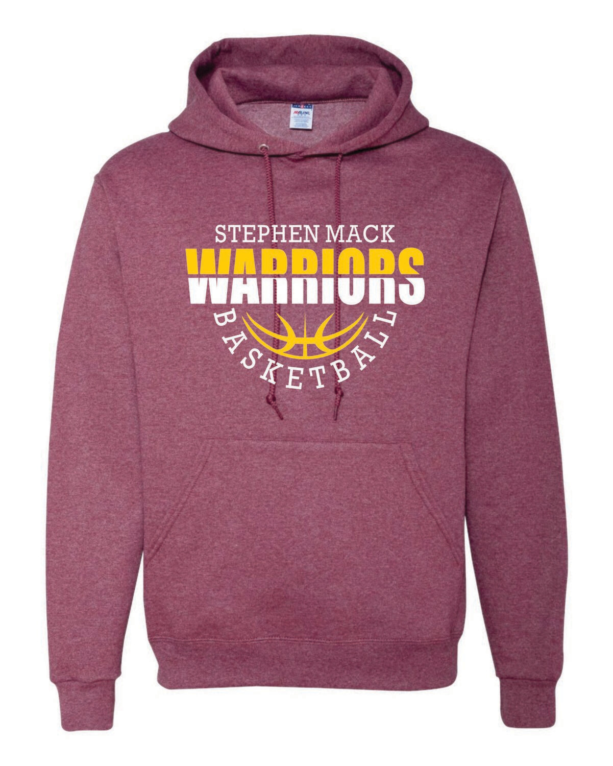STEPHEN MACK BASKETBALL HOODED SWEATSHIRT, VINTAGE HEATHER MAROON
