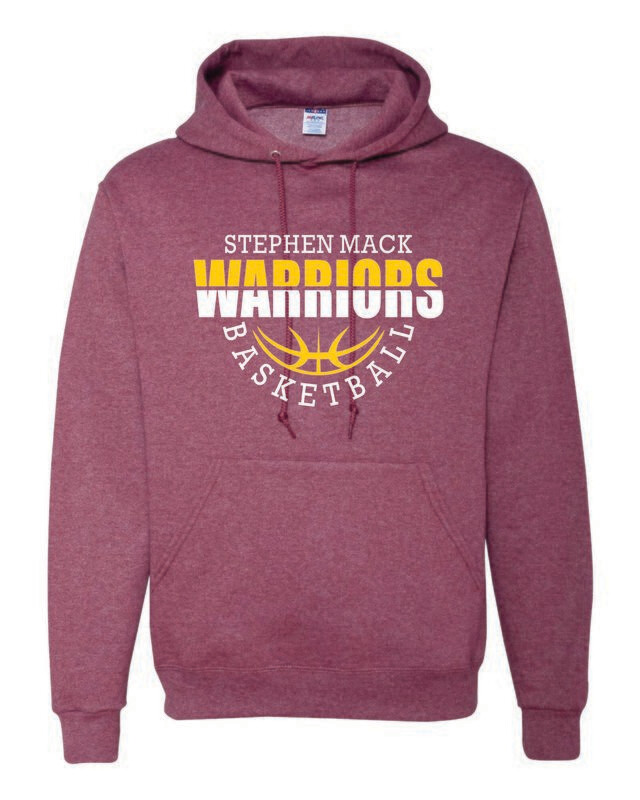 STEPHEN MACK BASKETBALL HOODED SWEATSHIRT, VINTAGE HEATHER MAROON