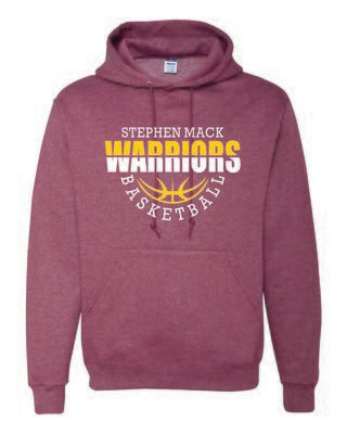 STEPHEN MACK BASKETBALL HOODED SWEATSHIRT, VINTAGE HEATHER MAROON