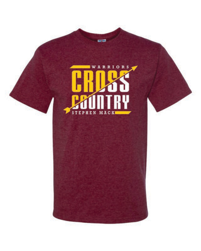 STEPHEN MACK CROSS COUNTRY T-SHIRT, VINTAGE HEATHER MAROON