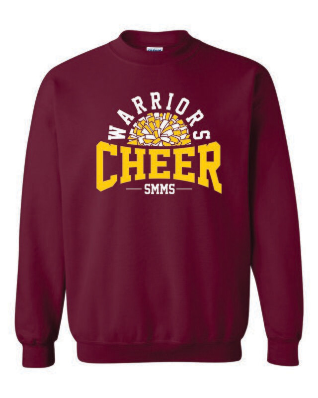 STEPHEN MACK CHEER CREWNECK SWEATSHIRT, MAROON